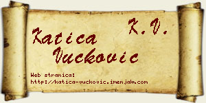 Katica Vučković vizit kartica
